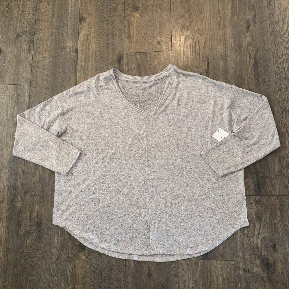 NWT Sonoma Women's XL Stretchy Shirt V Neck Long Sleeve Exercise Yoga Athleisure